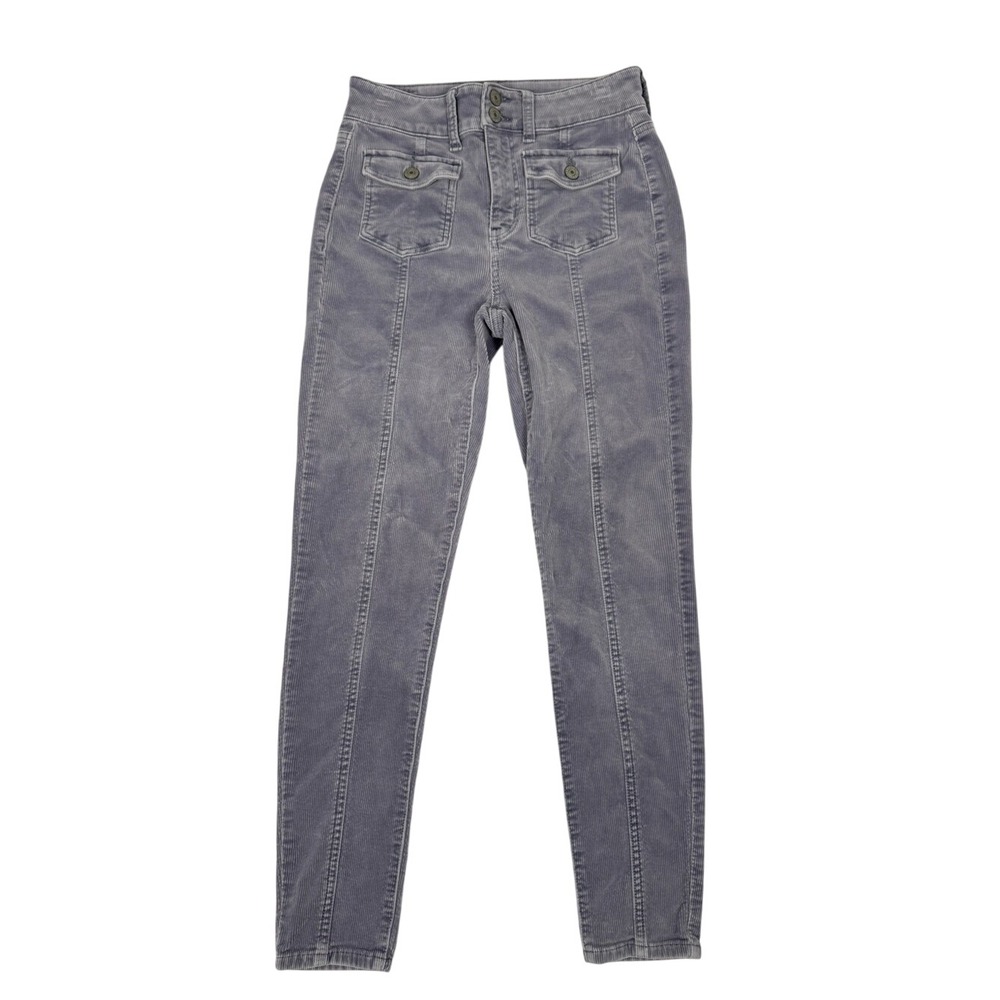 American Eagle Lavender Corduroy High Rise Skinny Jeans 2 Button